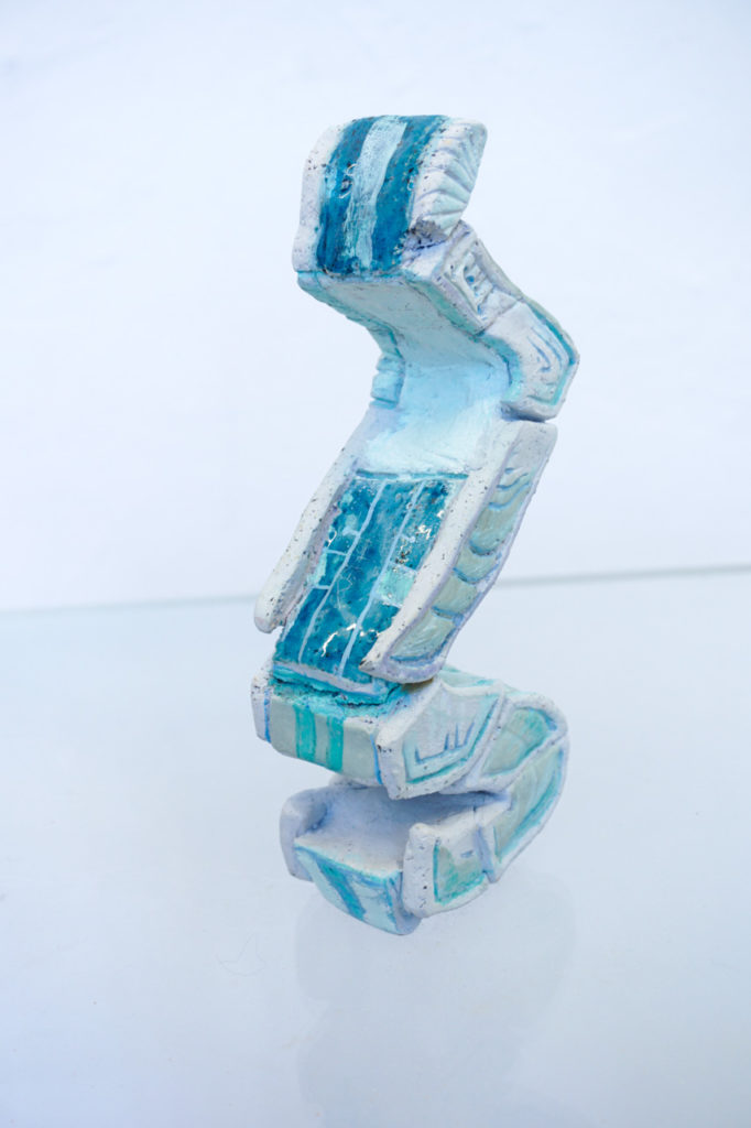 Futuristic Figure III, 5 x 18 cm. || Ceramics, Beeswax