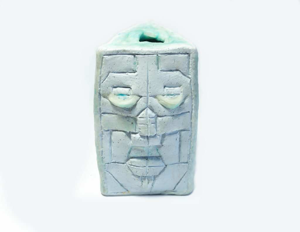 Totem, 8 x 16cm. || Ceramics, Beeswax.